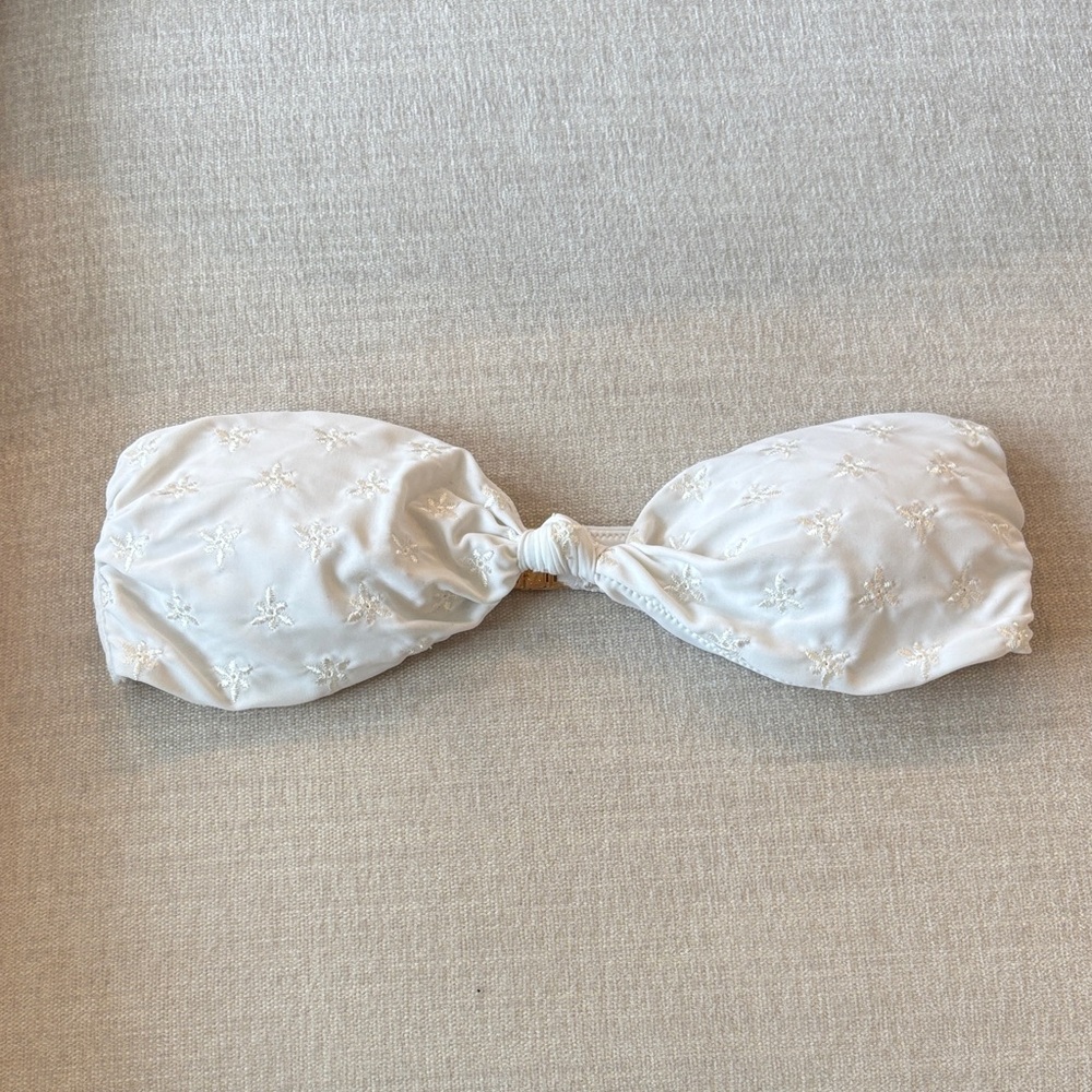 White fox bikini top